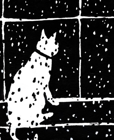 Cat in Window During Snow Storm 1.5