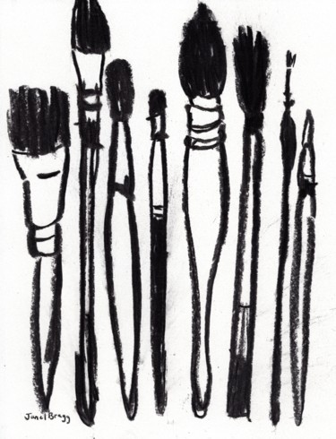Paintbrushes in Charcoal