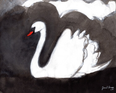 Swan on Stormy Lake II