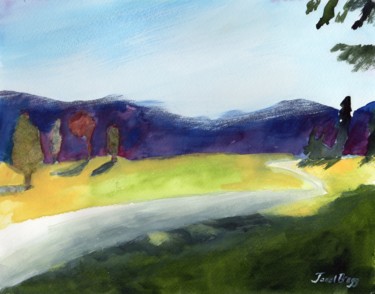 Cascade Foothills in Watercolor