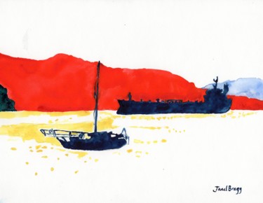 Sailboat and Tanker